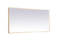 Pier 36x72 inch LED mirror with adjustable color temperature 3000K/4200K/6400K in brass