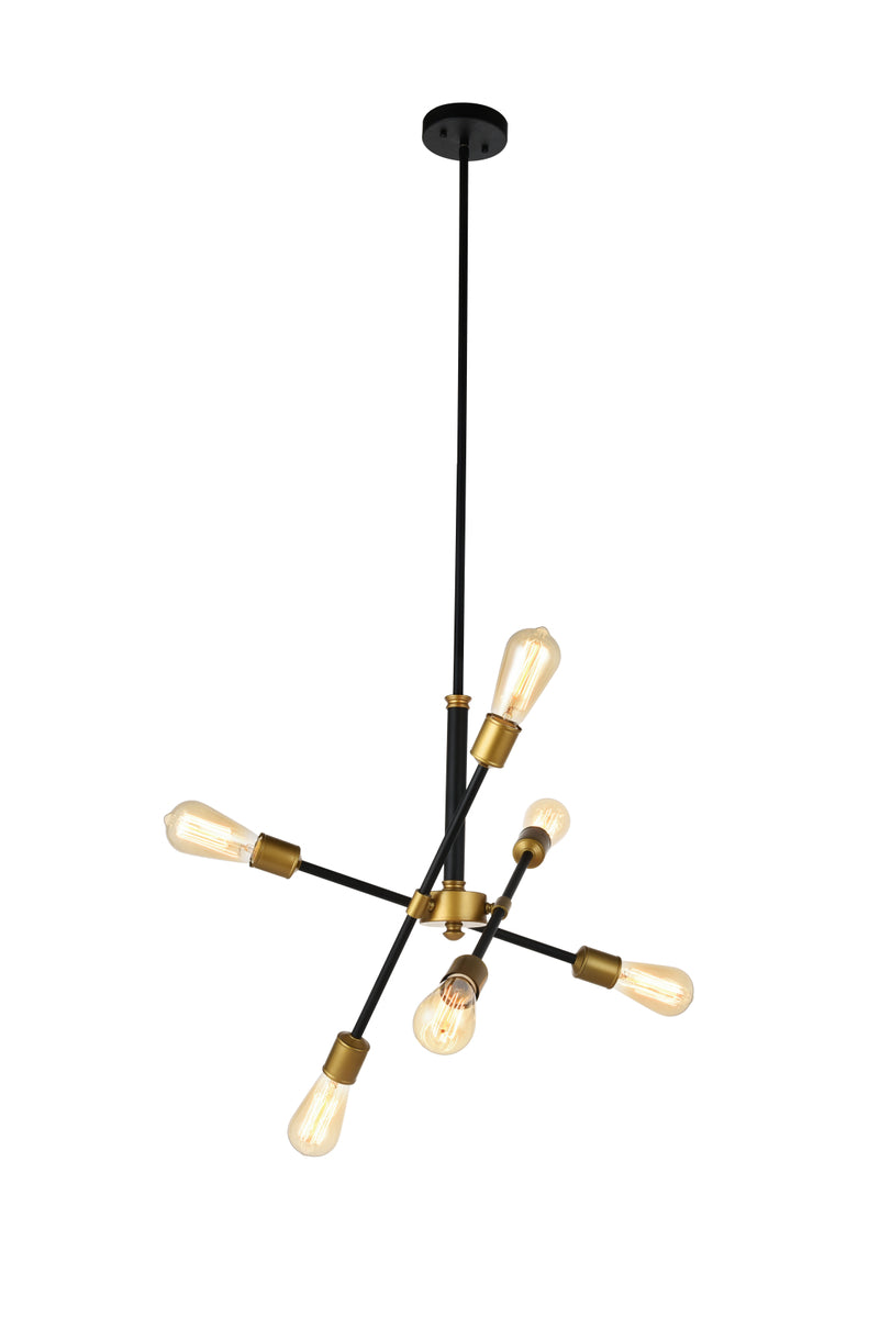 Axel 6 Lights Black Pendant