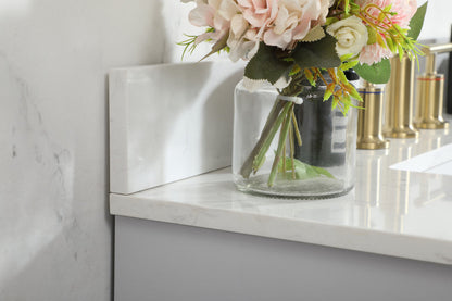 36 inch Single bathroom vanity in grey with backsplash