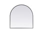Metal Frame Arch Mirror 36x36 Inch in Black