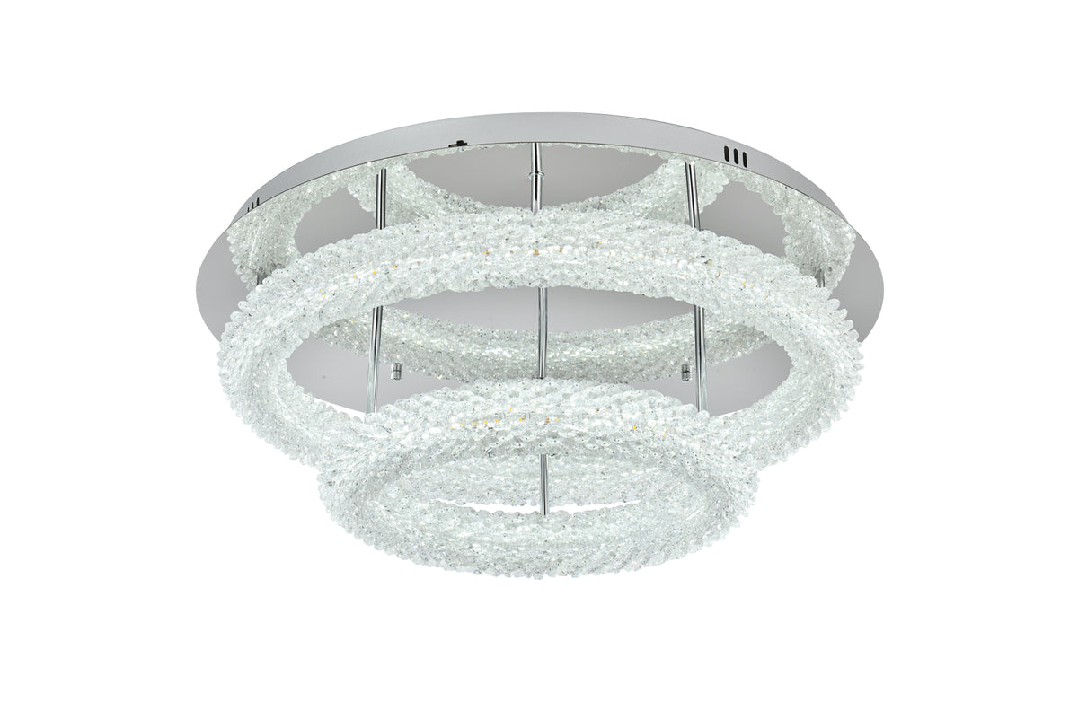 Bowen 26 inch Adjustable LED Flush Mount in Chrome
