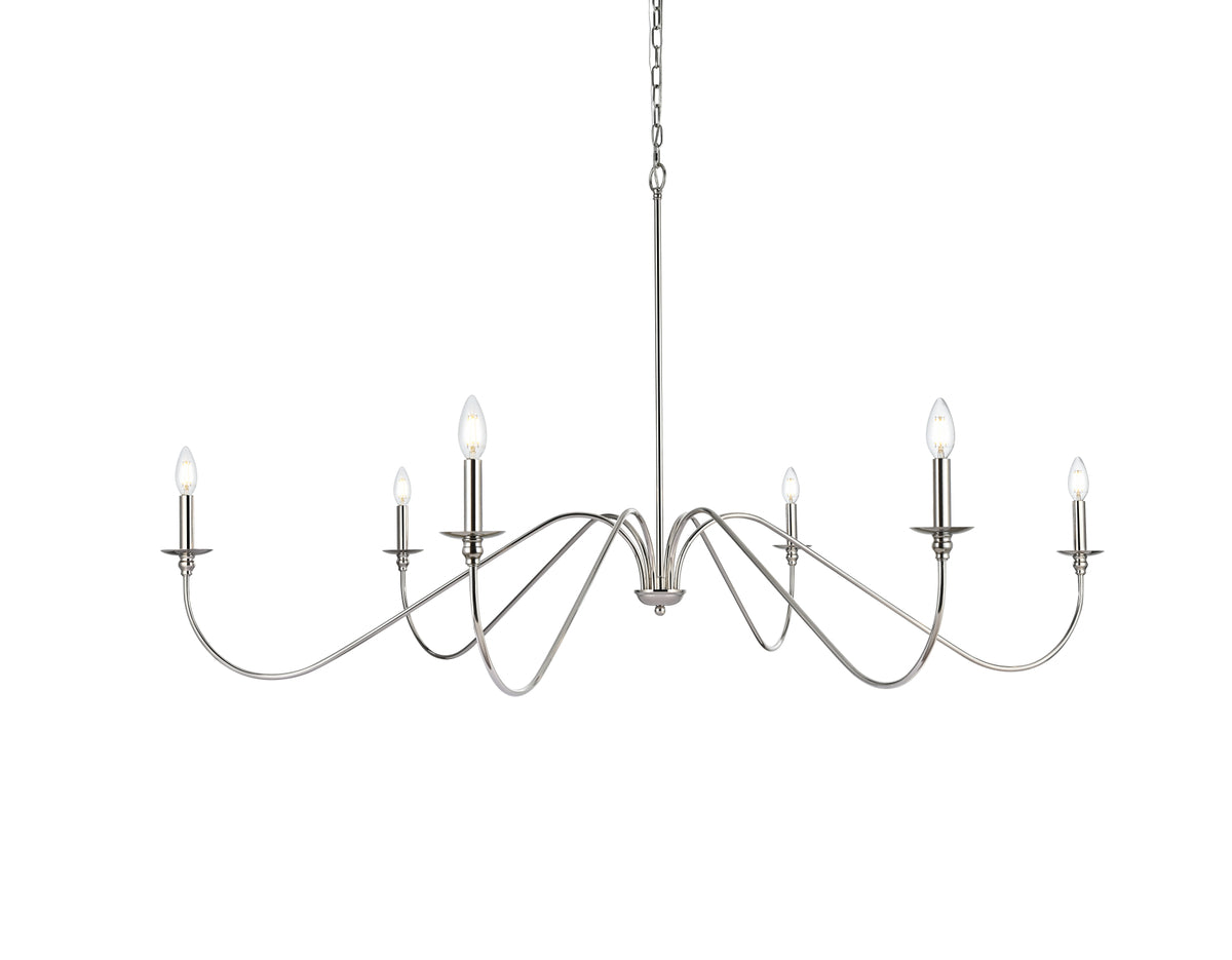 Rohan 60 inch chandelier in Polished Nickel