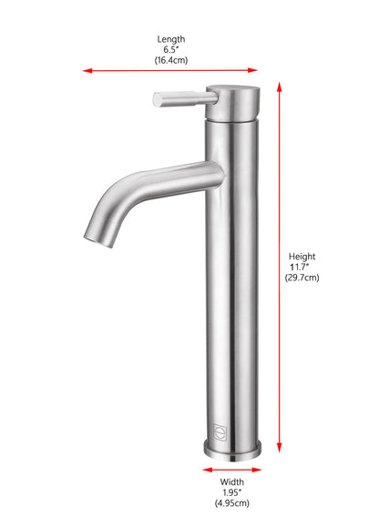 Victor Single Hole Single Handle Bathroom Faucet in Brushed Nickel
