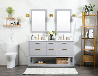 60 inch Single bathroom vanity in grey