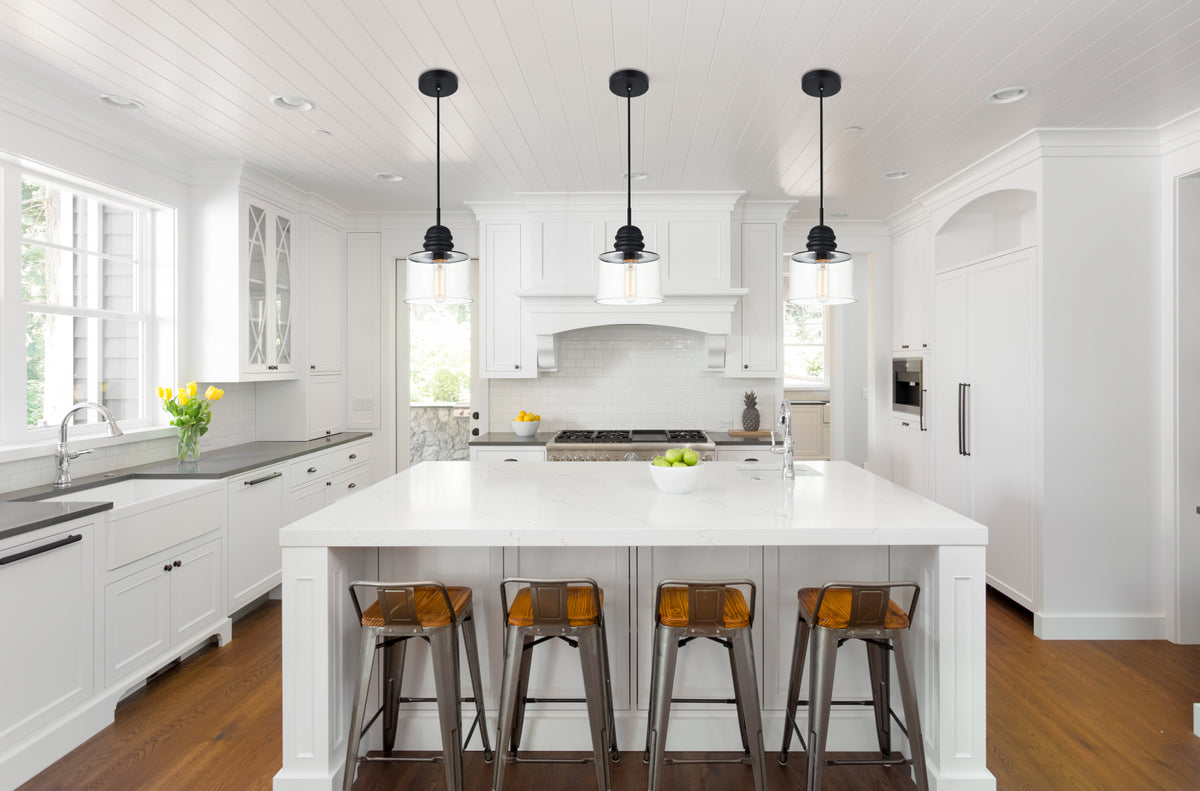 Kenna 1 Light Black Pendant With Clear Glass