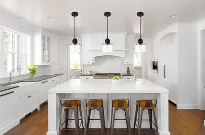 Kenna 1 Light Black Pendant With Clear Glass