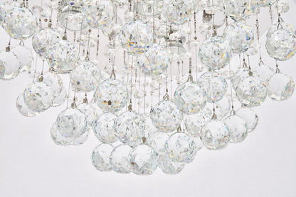 Galaxy 5 light Chrome Flush Mount Clear Royal Cut Crystal