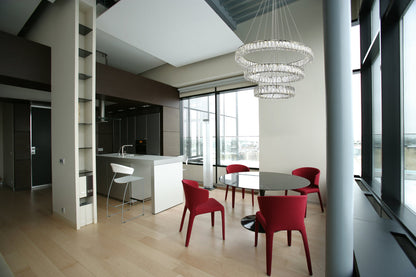 Monroe Integrated LED chip light Chrome Chandelier Clear Royal Cut Crystal