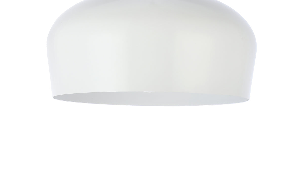 Nora 1 Light white plug-in pendant