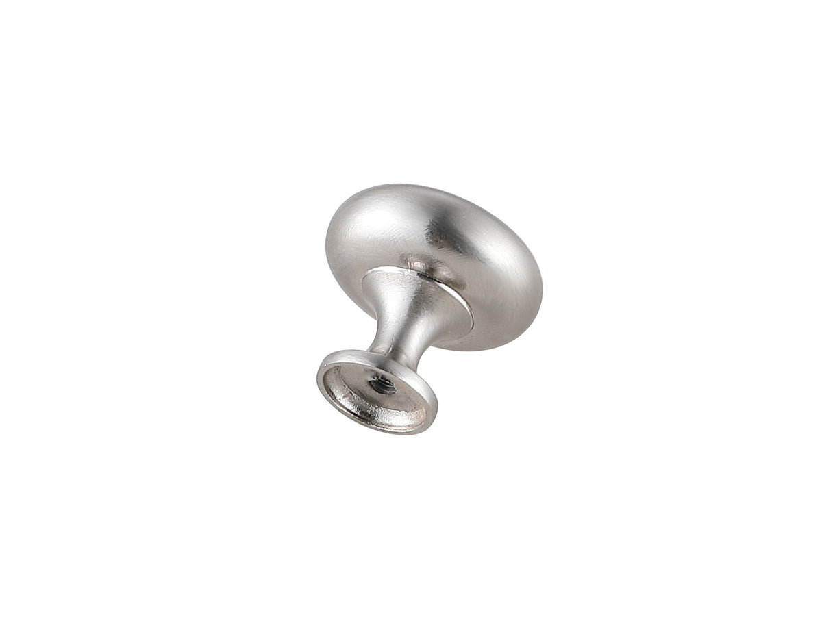Cadon 1.2" Diameter Brushed Nickel Mushroom Knob Multipack (Set of 10)
