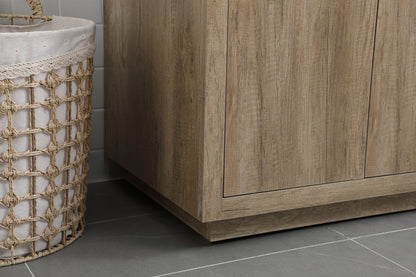 42 Inch SIngle Bathroom Vanity In Natural Oak