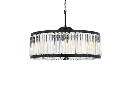 Chelsea 10 light Matte Black Chandelier Clear Royal Cut Crystal
