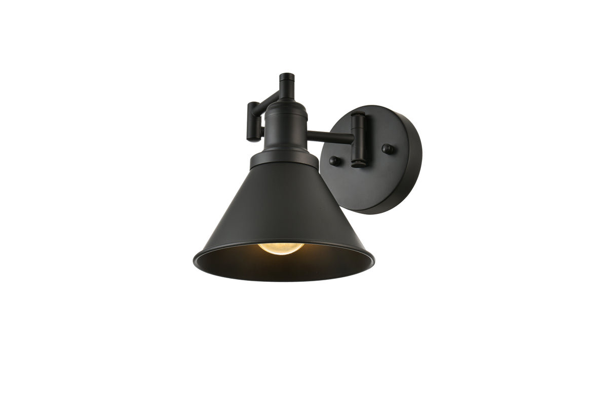 Judson 1 light Black swing arm wall sconce