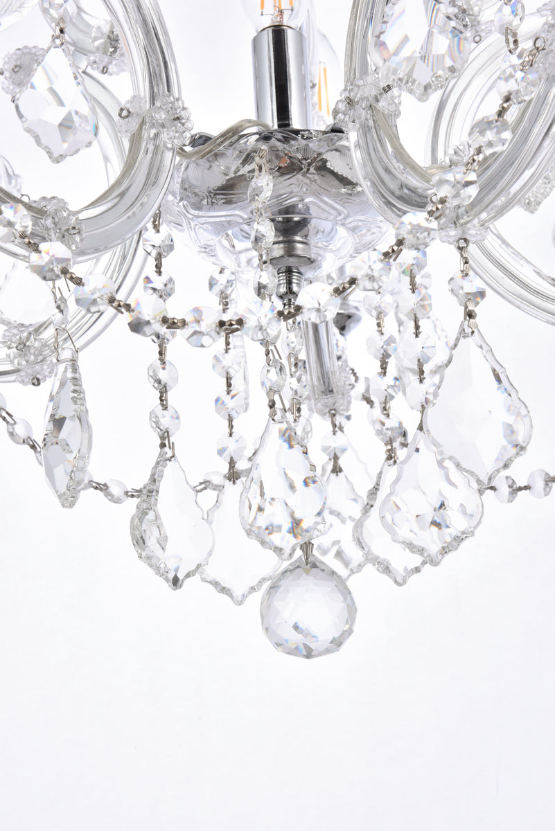 Maria Theresa 6 light Chrome Pendant Clear Royal Cut Crystal