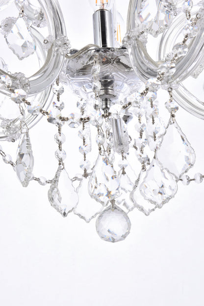 Maria Theresa 6 light Chrome Pendant Clear Royal Cut Crystal