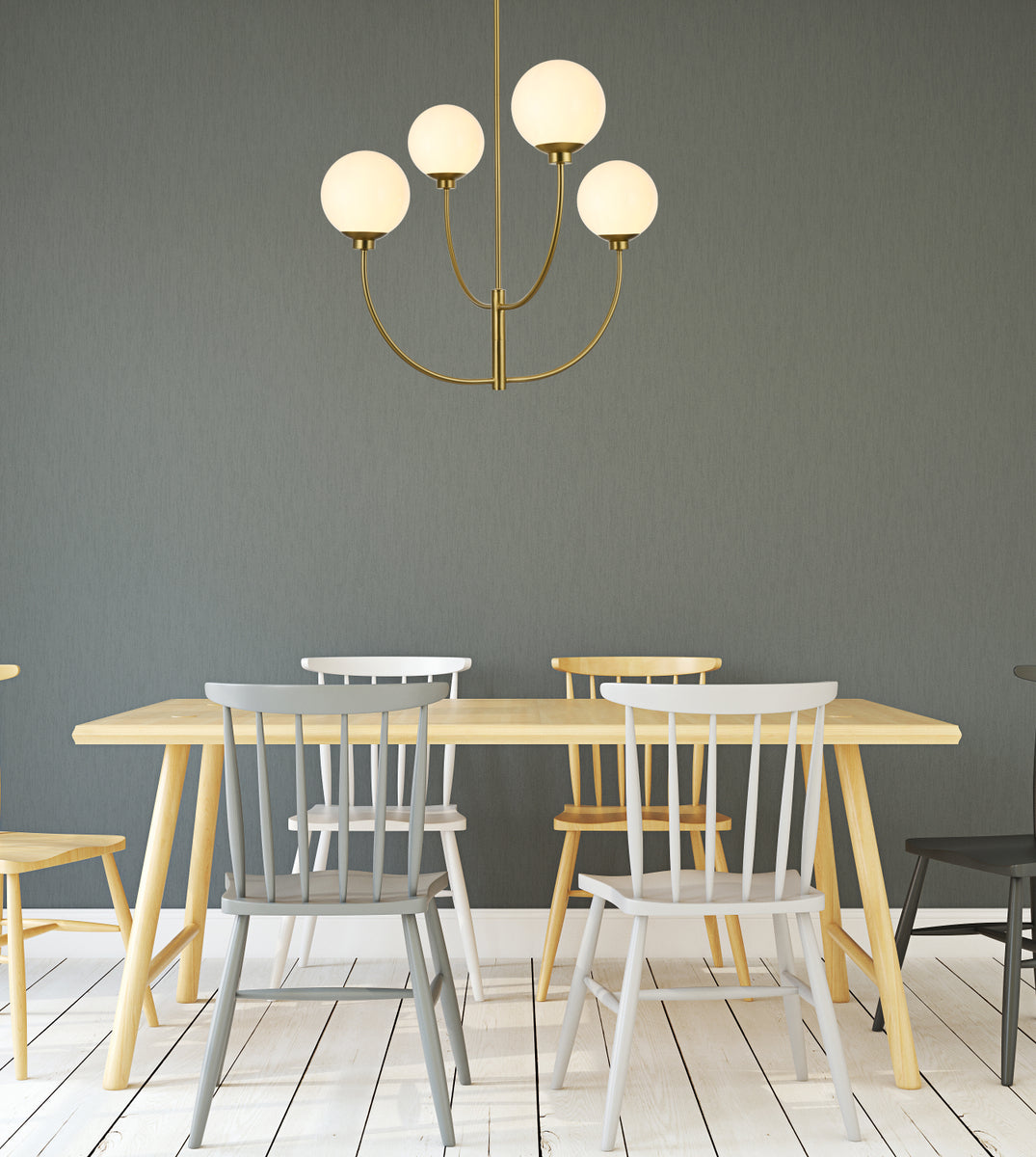 Nyomi 30 inch chandelier in Satin Gold