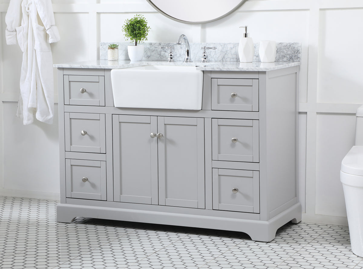 48 inch Single bathroom vanity in grey