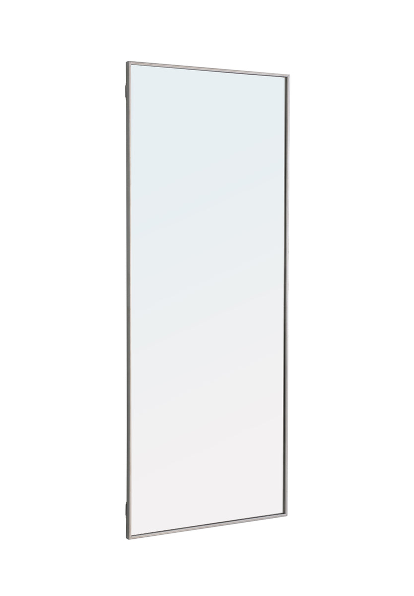 Metal frame Rectangle Mirror 30 inch Silver