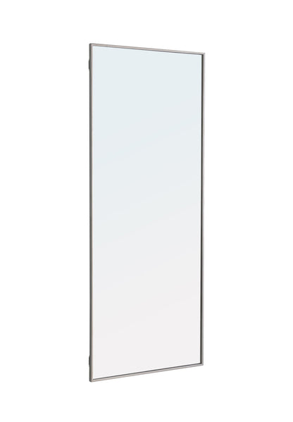 Metal frame Rectangle Mirror 30 inch Silver