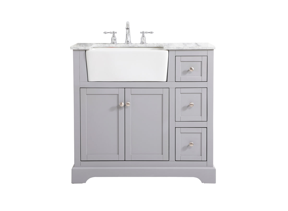 36 inch Single bathroom vanity in grey