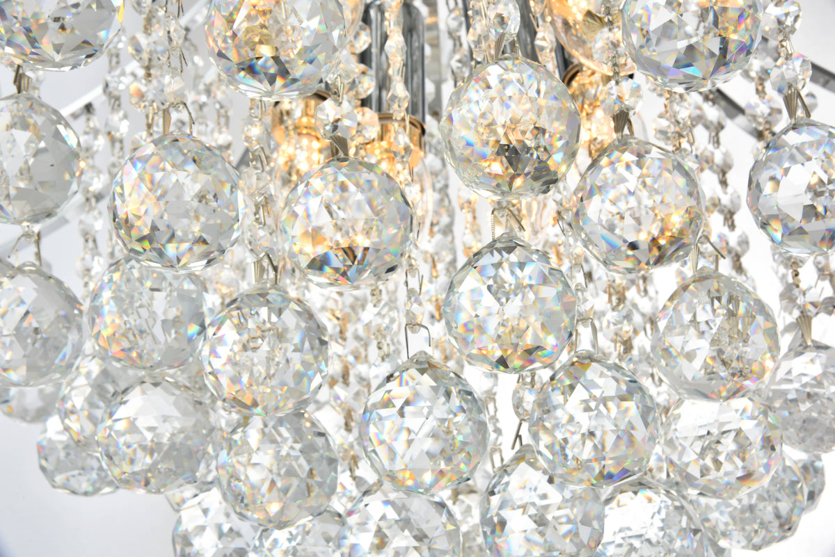 Toureg 11 light Chrome Chandelier Clear Royal Cut Crystal