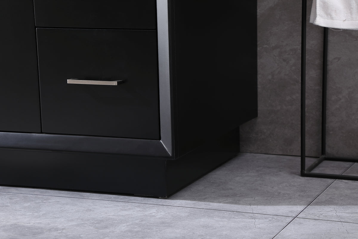 84 Inch Double Bathroom Vanity In Black