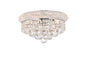 Primo 6 light Chrome Flush Mount Clear Royal Cut Crystal