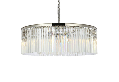 Sydney 10 light polished nickel Chandelier Clear Royal Cut Crystal