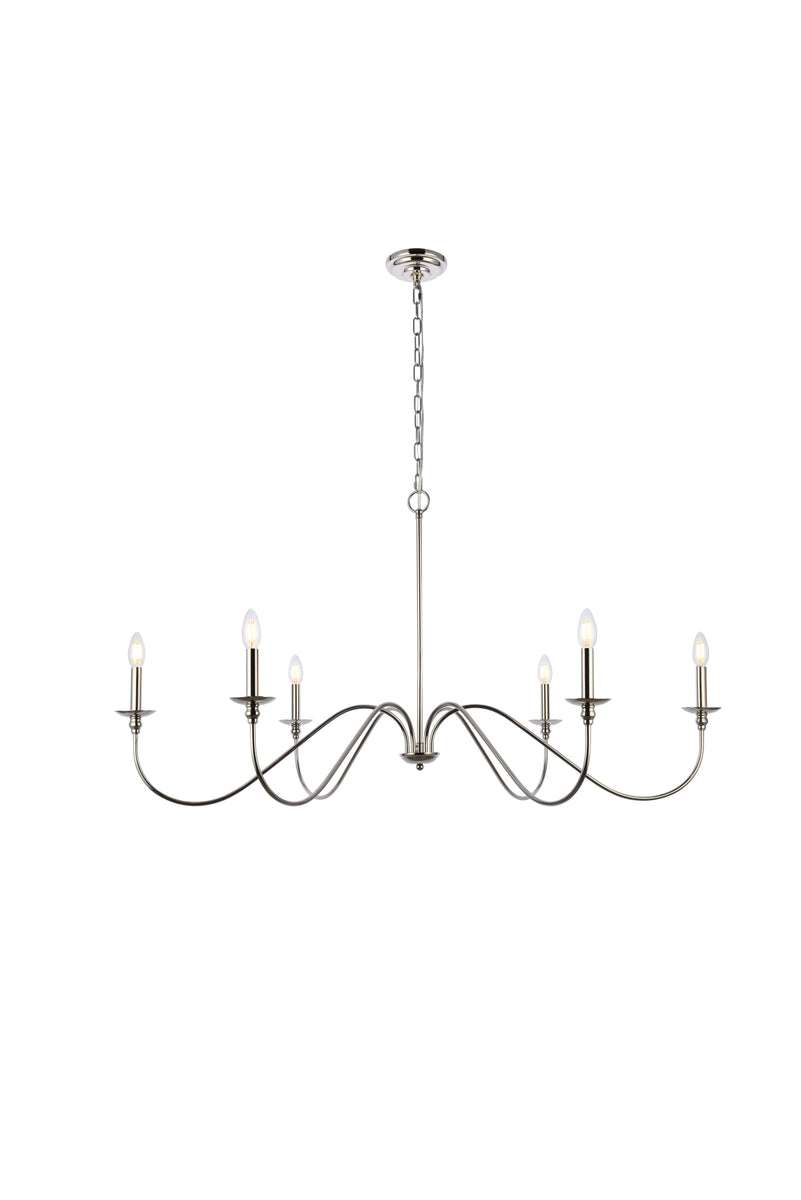 Rohan 48 inch chandelier in polished nickel