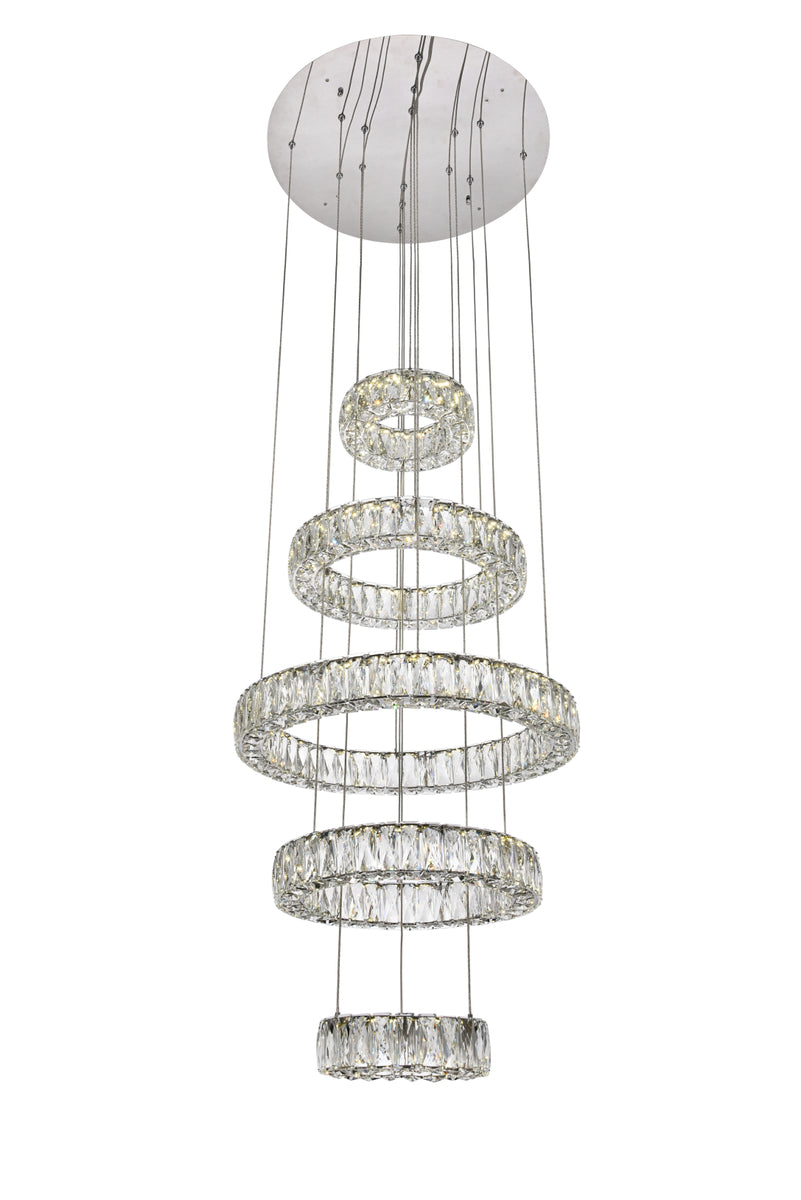 Monroe Integrated LED chip light Chrome Chandelier Clear Royal Cut Crystal