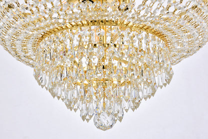 Century 12 light Gold Chandelier Clear Royal Cut Crystal