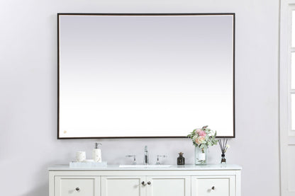 Pier 42x60 inch LED mirror with adjustable color temperature 3000K/4200K/6400K in black