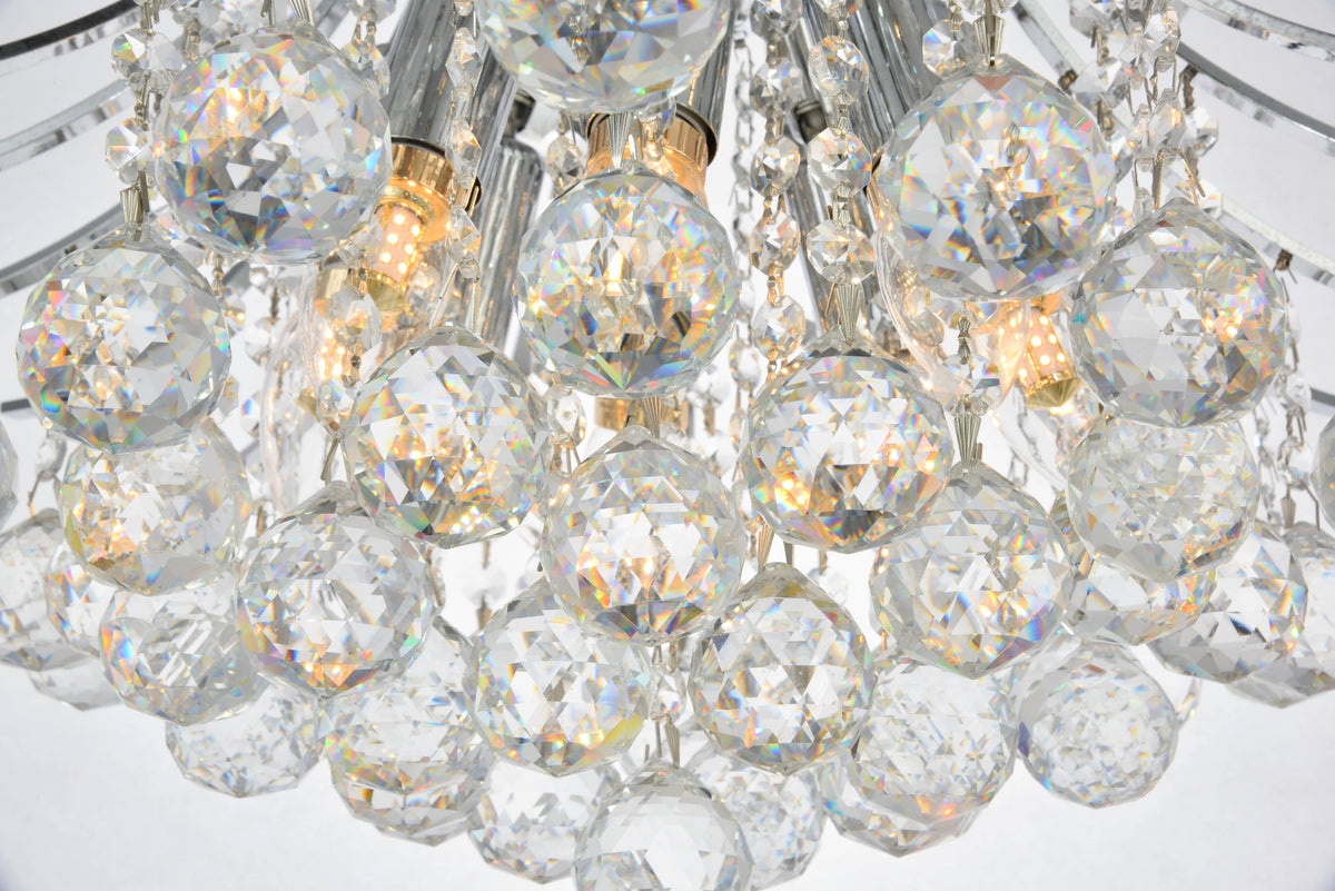 Toureg 10 light Chrome Pendant Clear Royal Cut Crystal