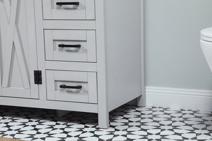 48 inch Single bathroom vanity in grey with backsplash