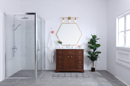 Collier 3 light Brass and Clear glass Wall sconce