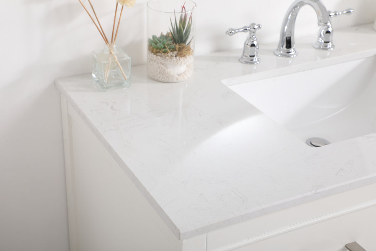 42 inch Single bathroom vanity in white