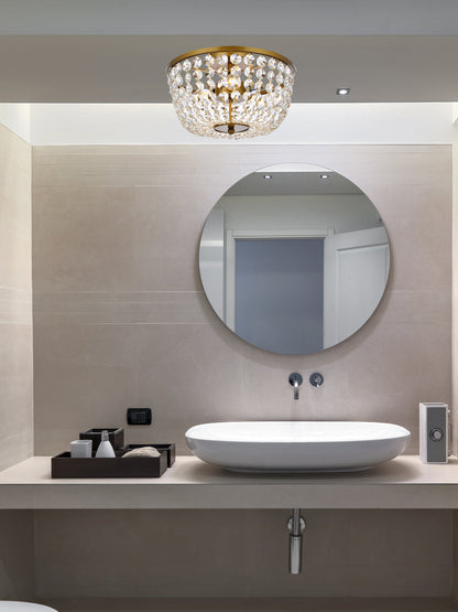 Cora 13 inch flush mount in brass