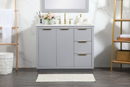 42 inch Single bathroom vanity in grey