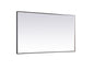 Pier 42x72 inch LED mirror with adjustable color temperature 3000K/4200K/6400K in black
