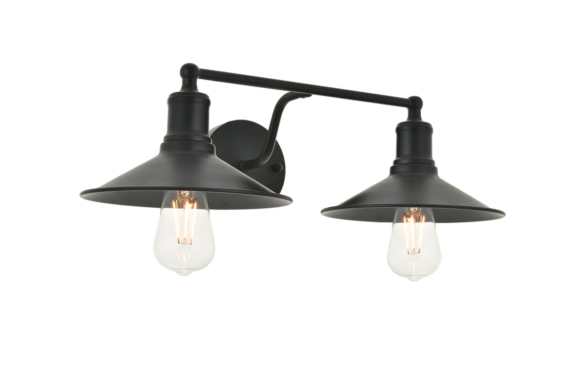 Etude 2 light black Wall Sconce