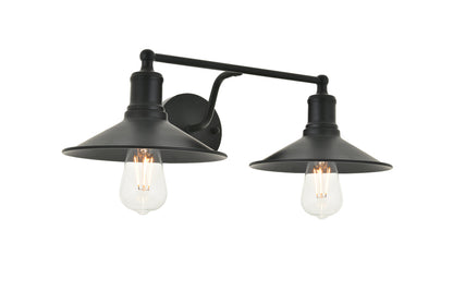 Etude 2 light black Wall Sconce