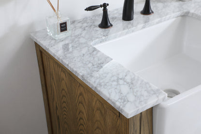 36 inch Single bathroom vanity in driftwood