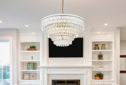 Emilia 31 inch Pendant Light in Satin Gold