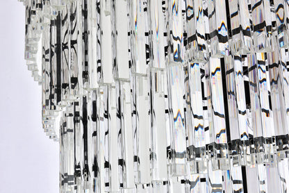 Sydney 48 inch spiral crystal chandelier in matte black