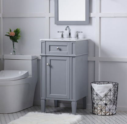 18 in. Single Bathroom Vanity set in grey