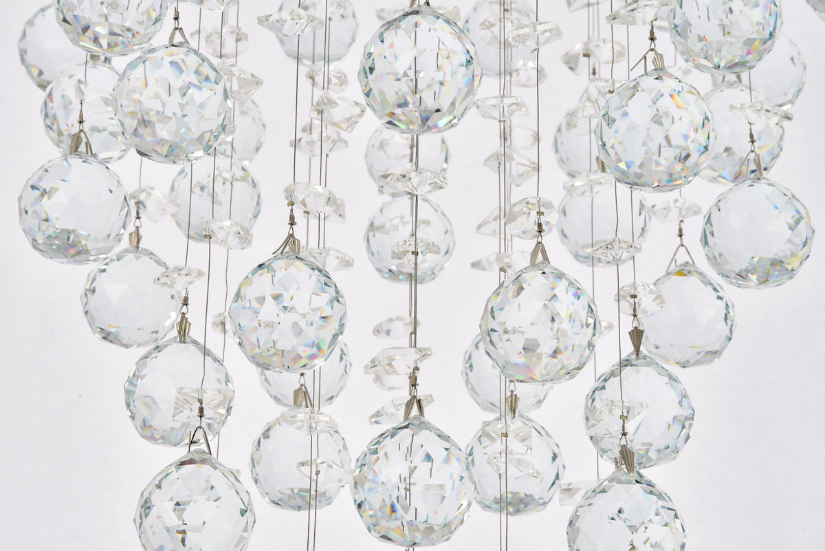 Galaxy 7 light Chrome Pendant Clear Royal Cut Crystal