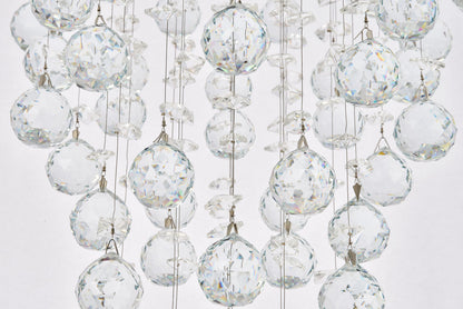 Galaxy 7 light Chrome Pendant Clear Royal Cut Crystal