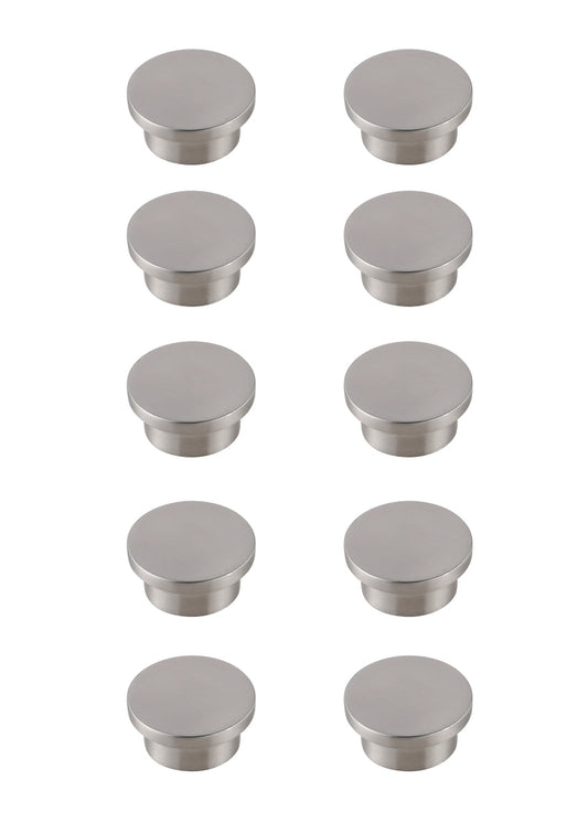 Trovon 1.6" Diameter Brushed Nickel  Oversize Round Knob Multipack (Set of 10)