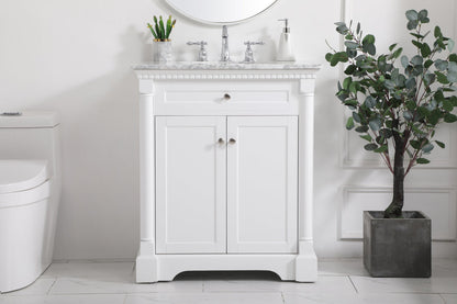 30 inch Single bathroom vanity in  White