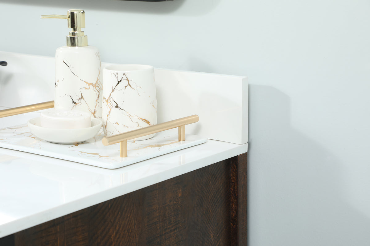 48 inch Single bathroom vanity in expresso with backsplash